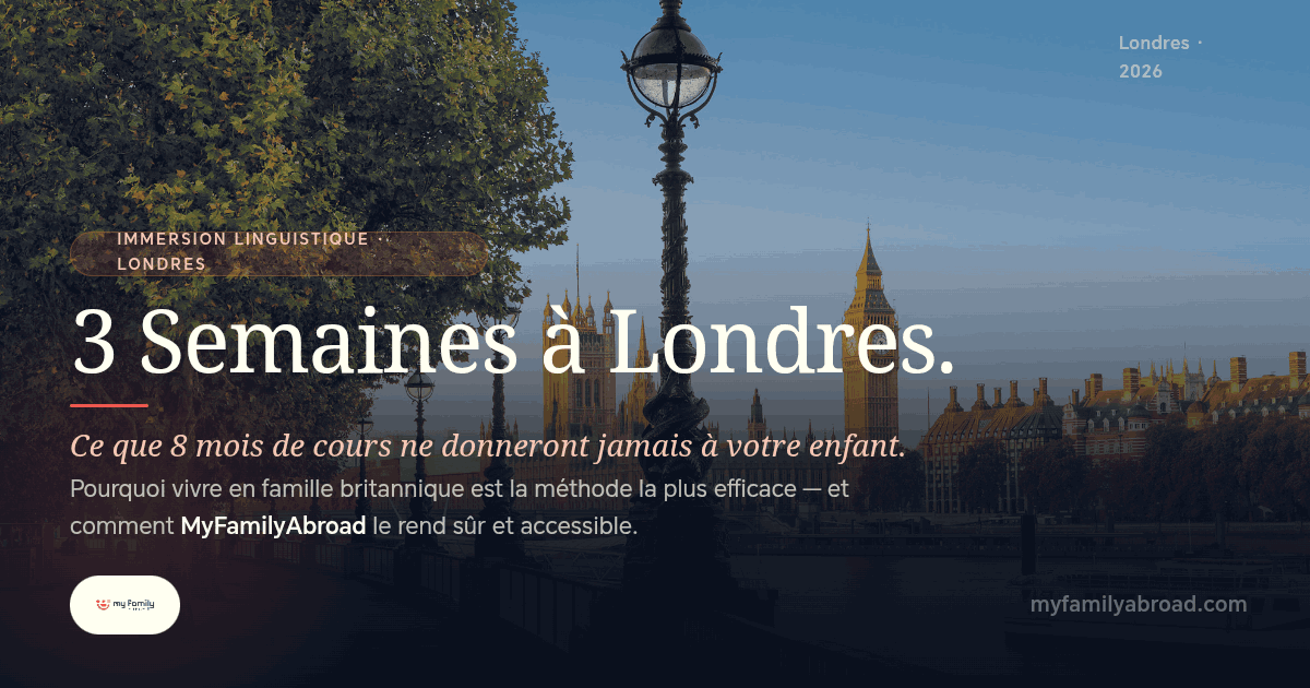 Séjour linguistique Londres : immersion en famille britannique